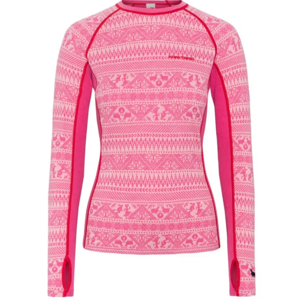 NWOT Kari Traa 100% Merino Wool Baselayer Tale Sweater Sweet Pink Women's S - Picture 3 of 11